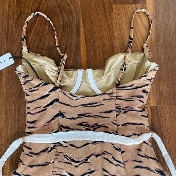 WeWoreWhat Danielle One Piece Tan Tiger Print Bernstein Revolve Shopbop - Picture 10 of 16